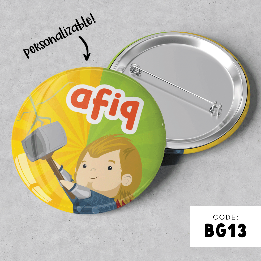PERSONALISABLE BADGE - BG13
