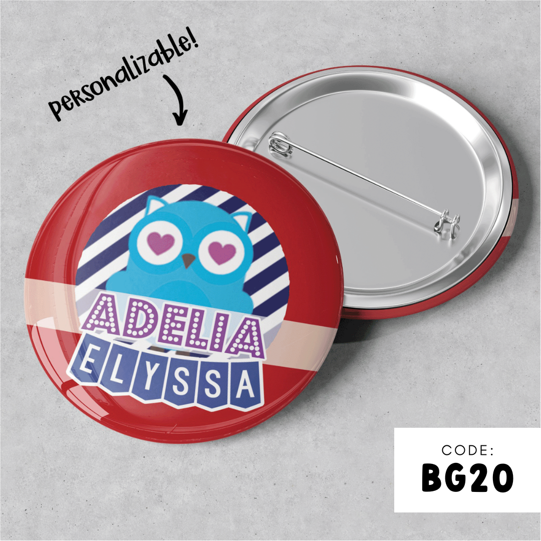 PERSONALISABLE BADGE - BG20