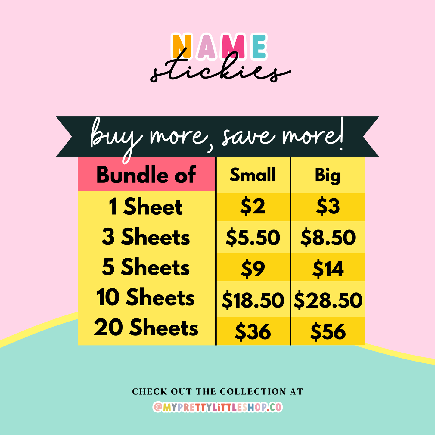 Princess (A) Name Stickies