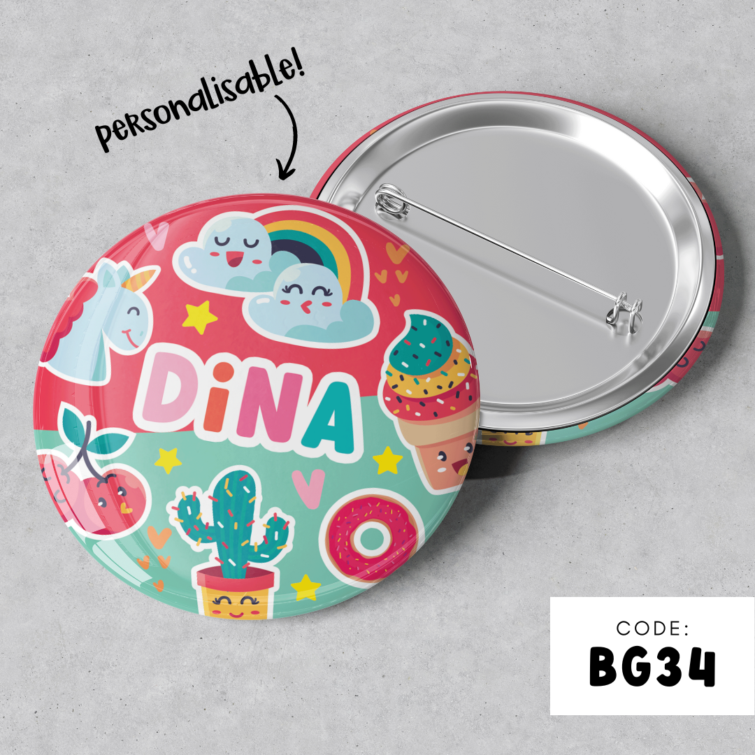 PERSONALISABLE BADGE - BG34