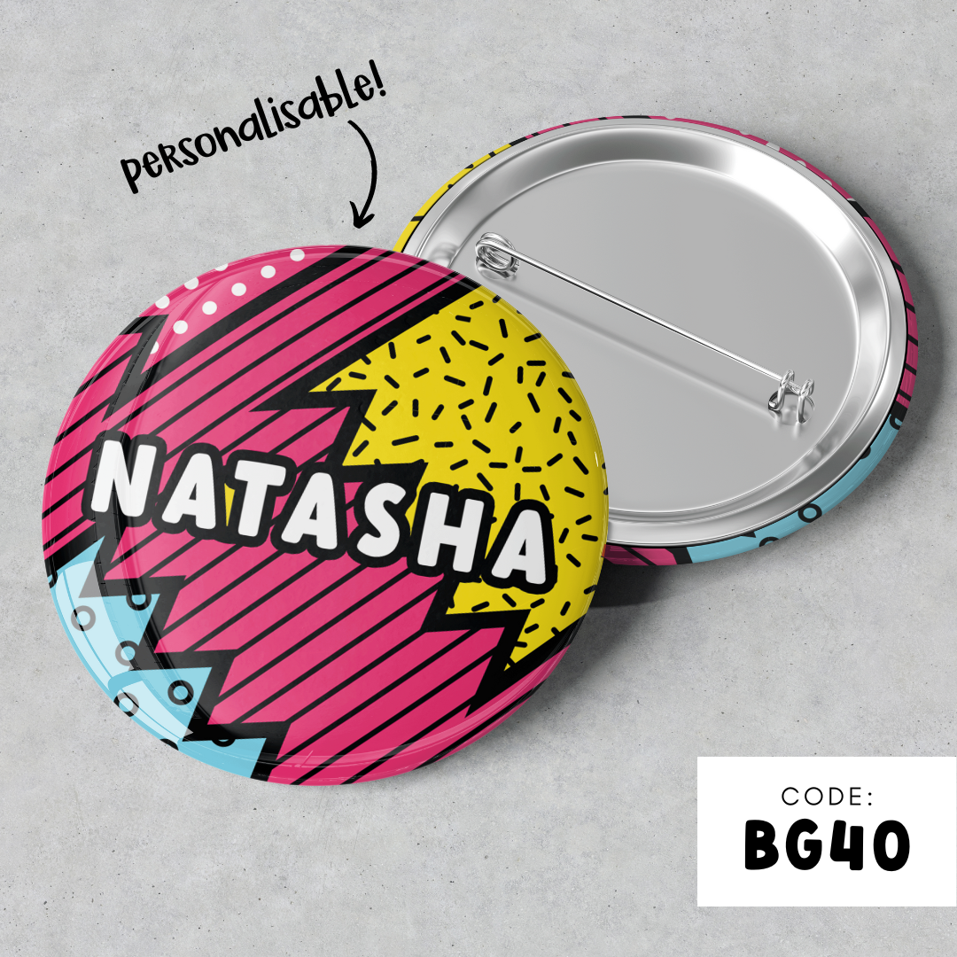 PERSONALISABLE BADGE - BG40