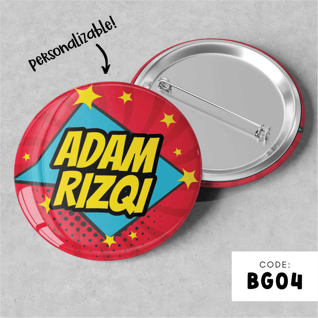 PERSONALISABLE BADGE - BG04