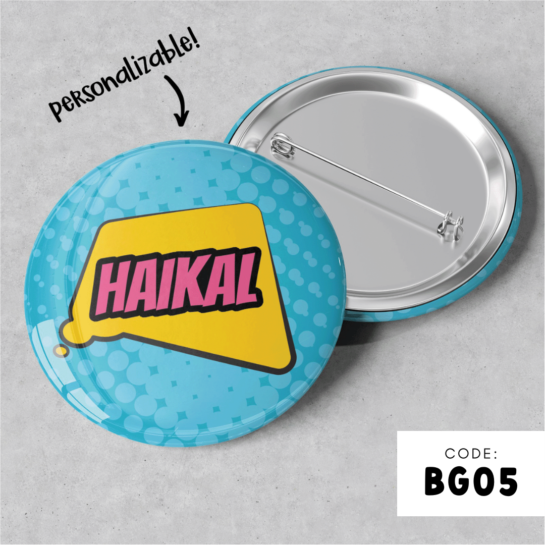 PERSONALISABLE BADGE - BG05