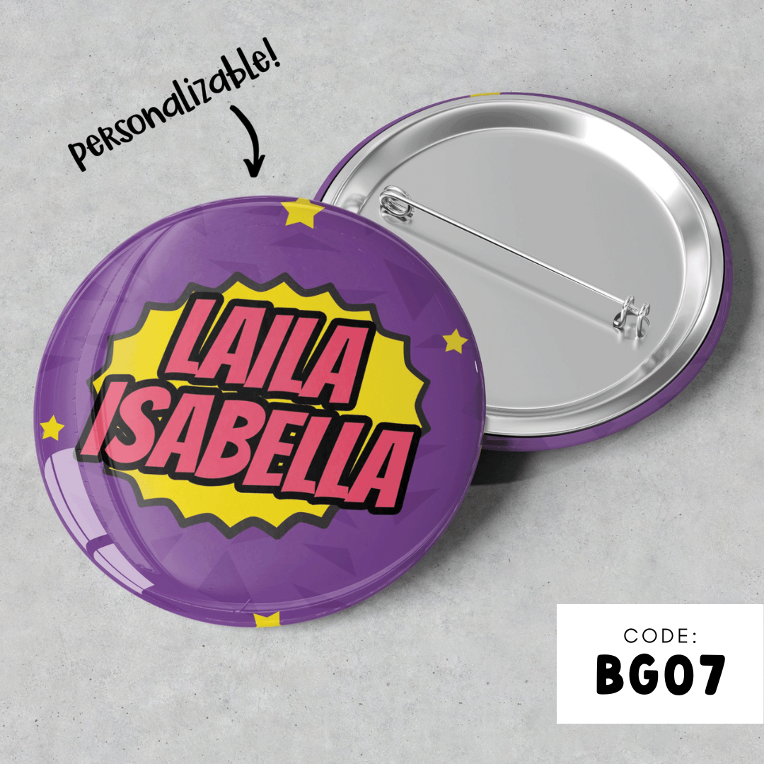 PERSONALISABLE BADGE - BG07