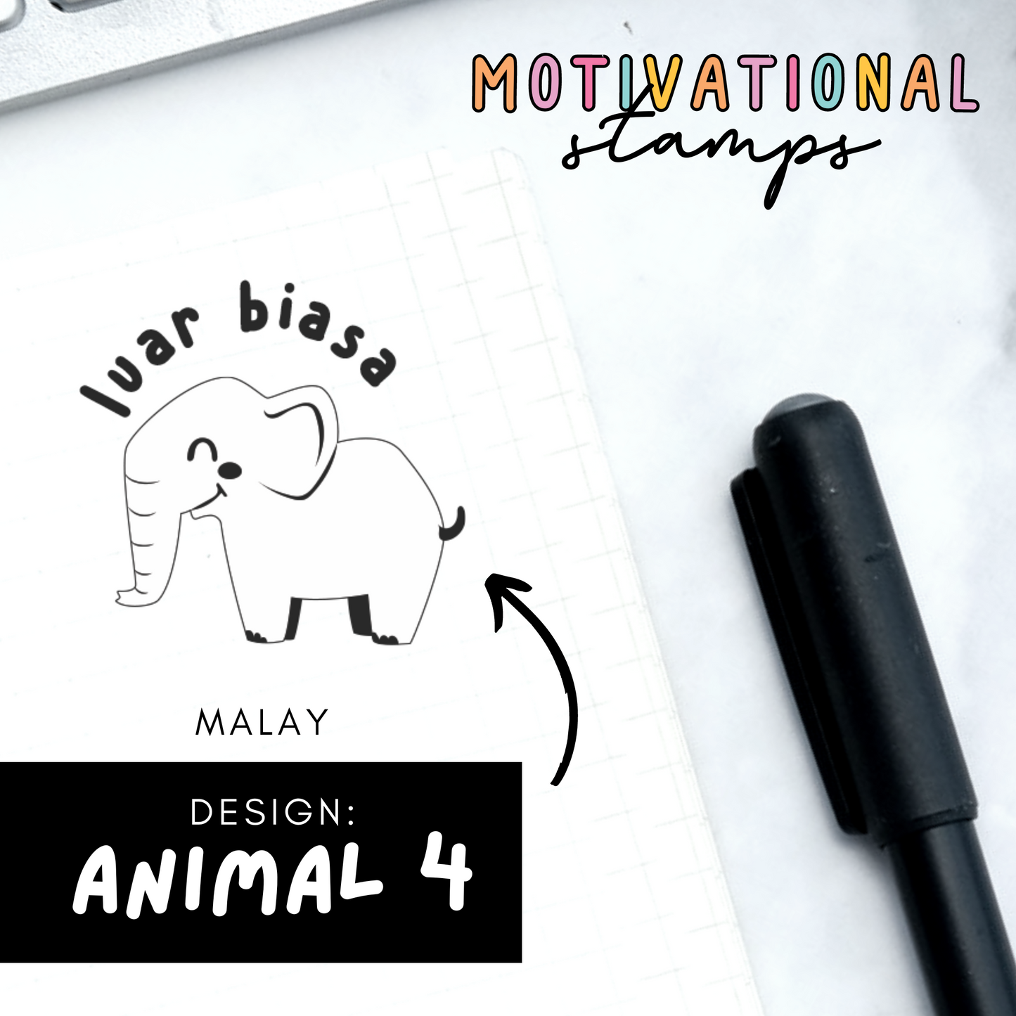 Animal 4 -- Motivational Stamps