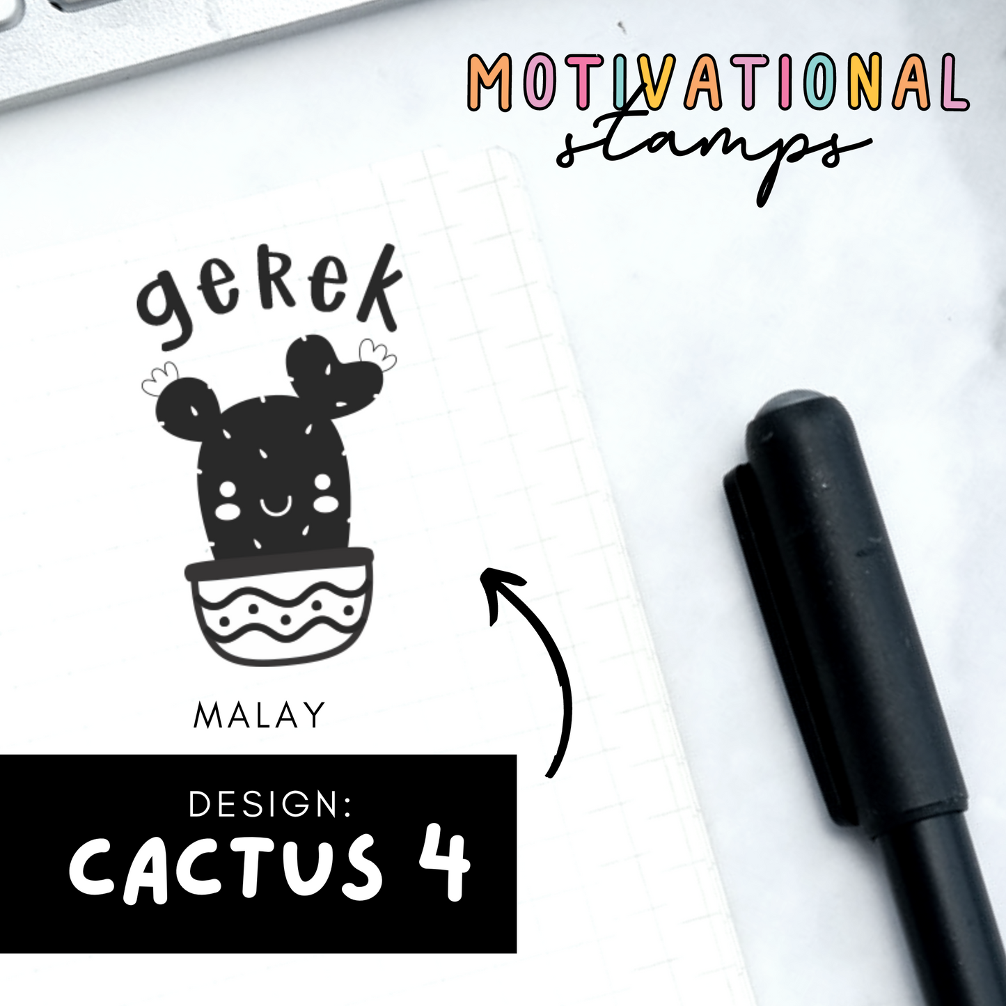 Cactus 4 -- Motivational Stamps