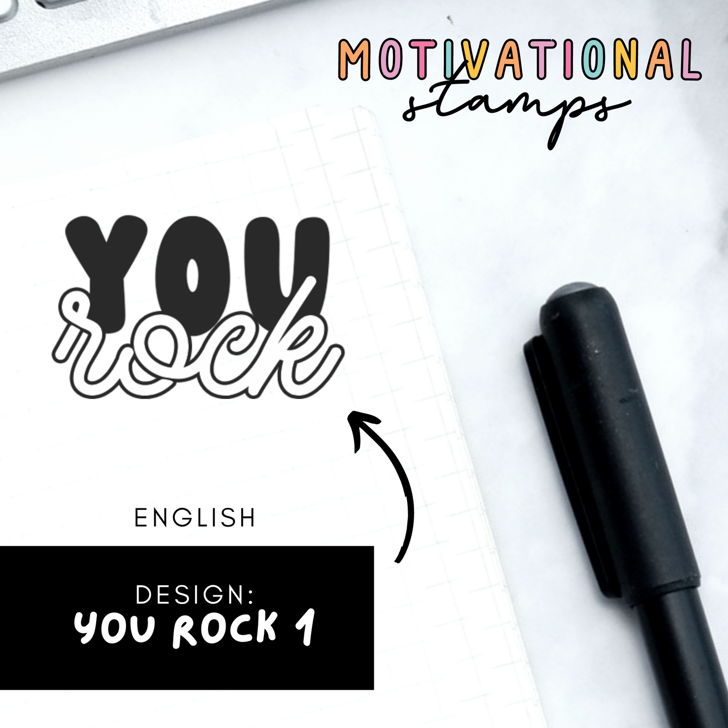 You Rock -- Motivational Stamps