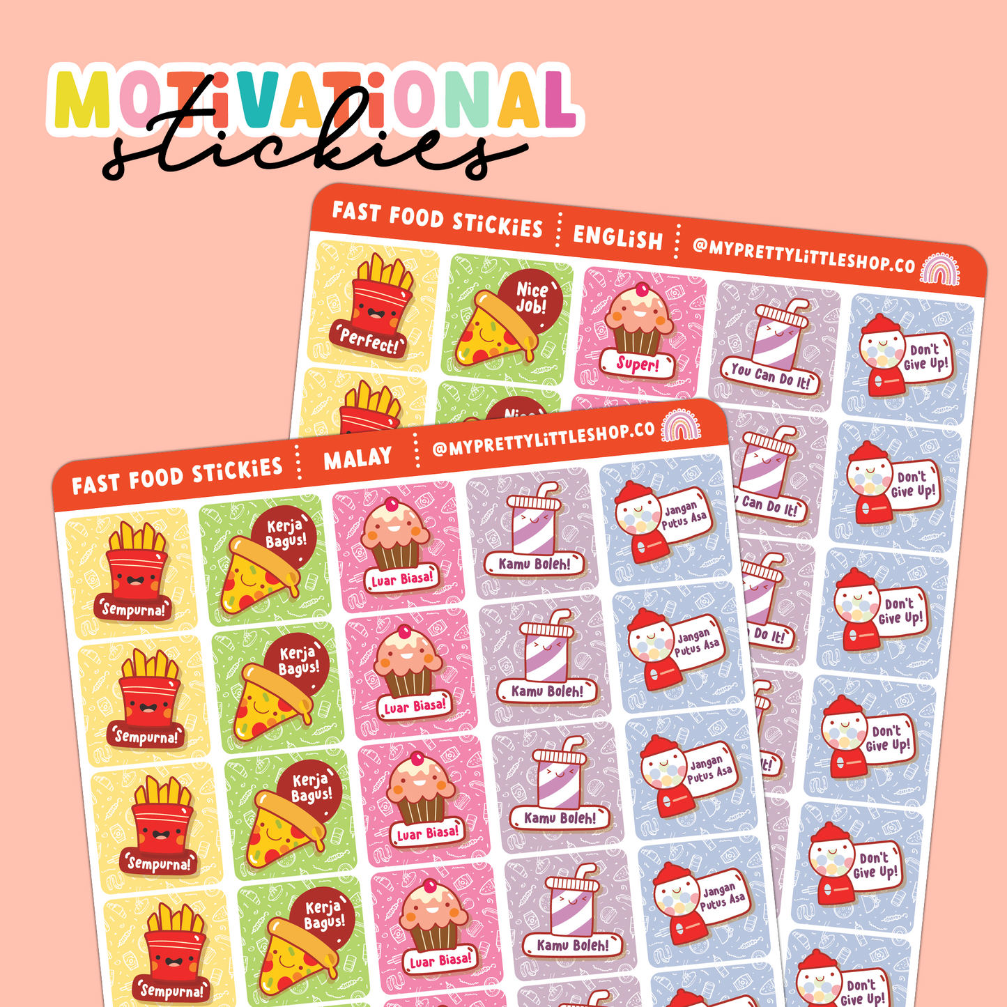 Fast Food Motivational Stickies