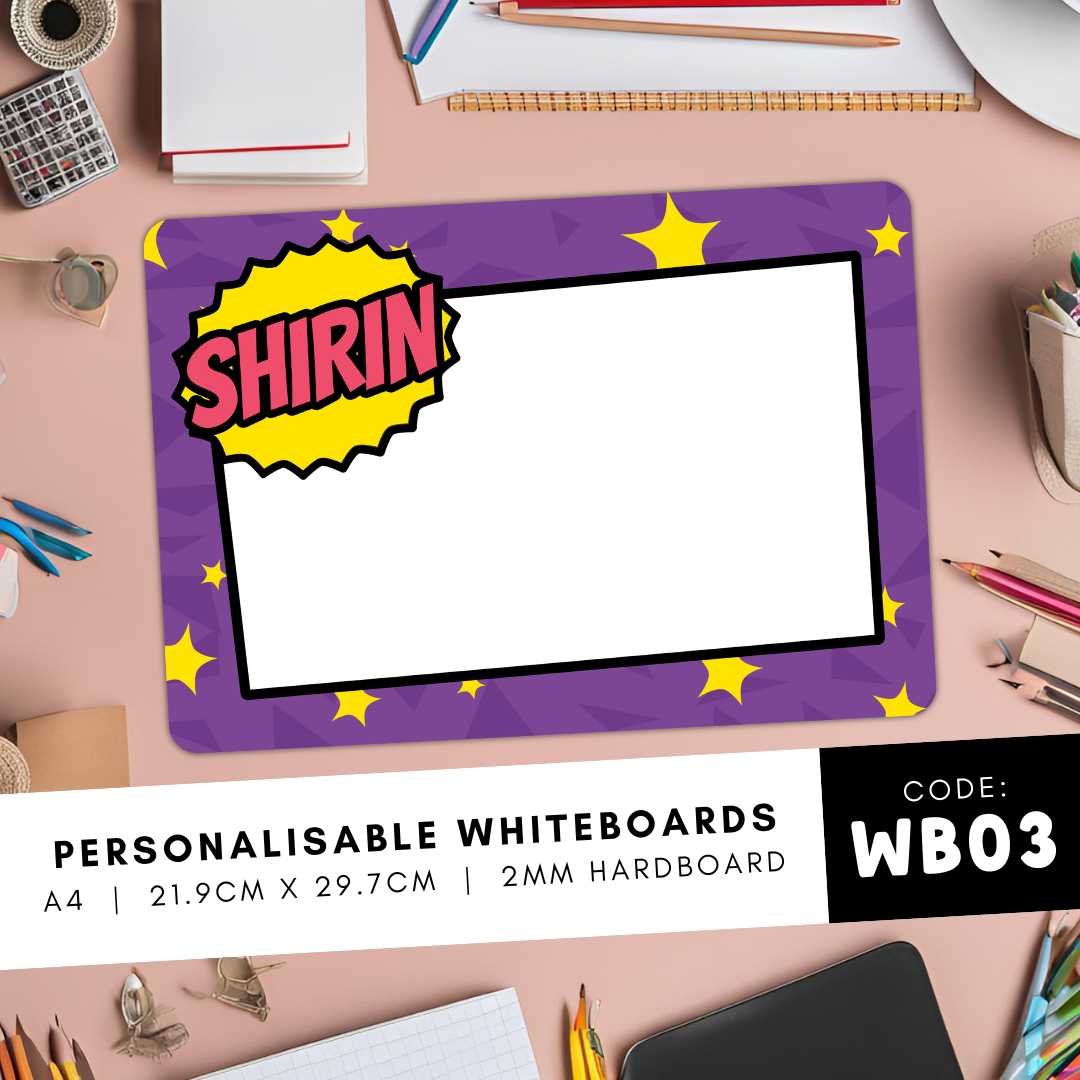 Personalisable Whiteboards - WB03
