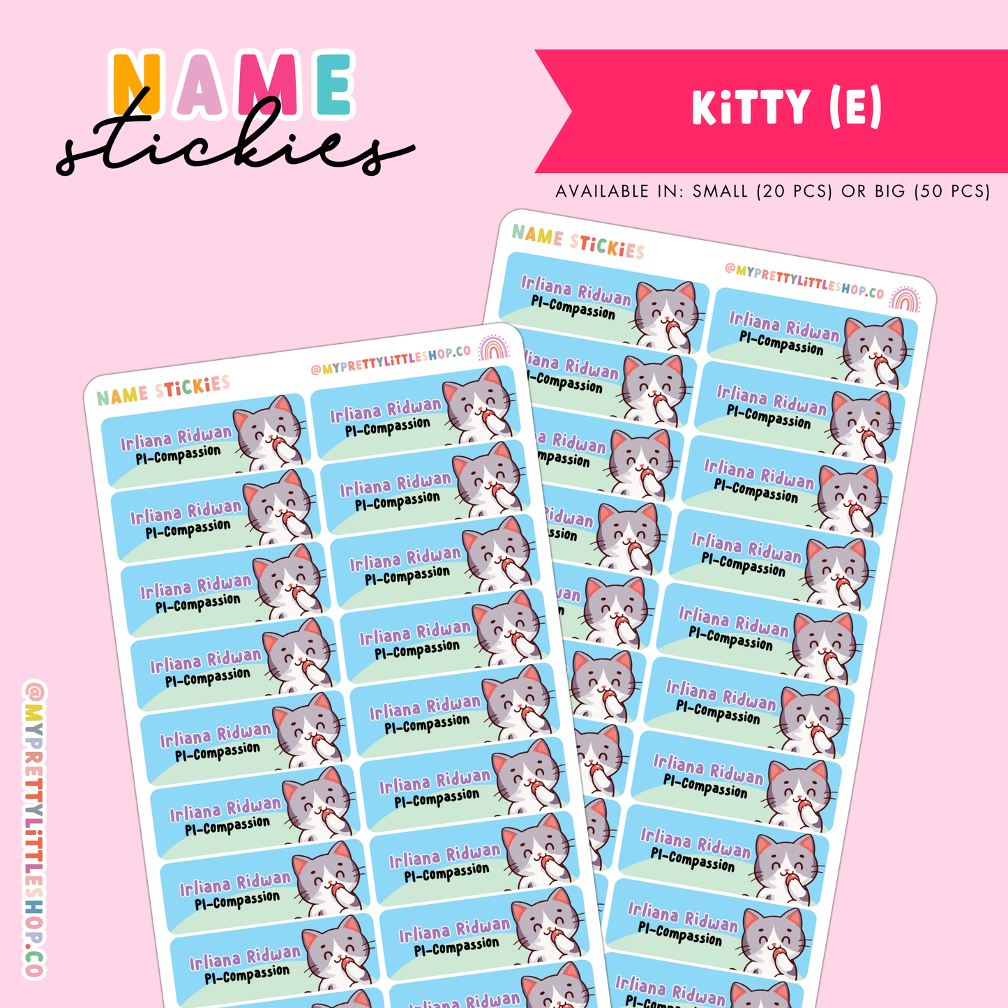 [BUNDLE OF 20] Name Stickies