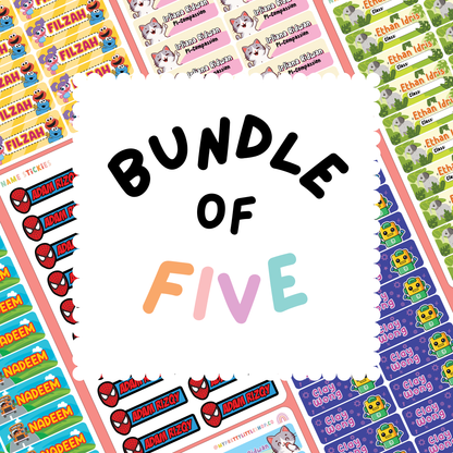 [BUNDLE OF 5] Name Stickies