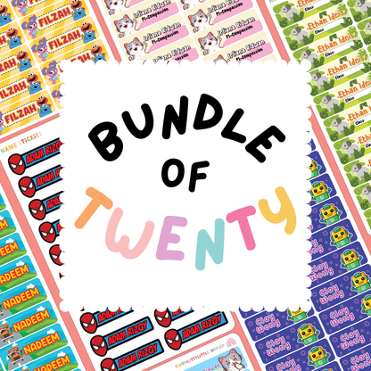 [BUNDLE OF 20] Name Stickies