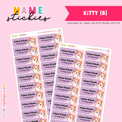 *NEW!* Kitty (B) Name Stickies