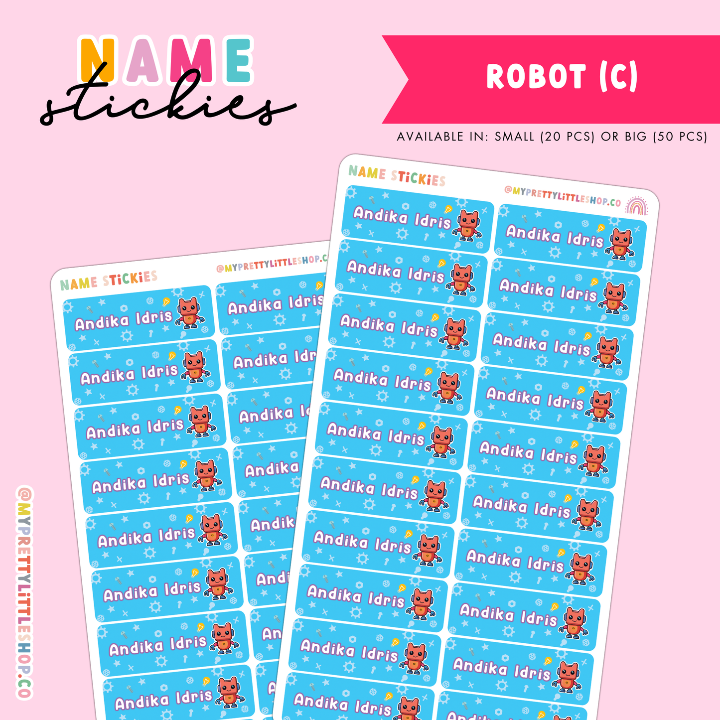 [BUNDLE OF 5] Name Stickies