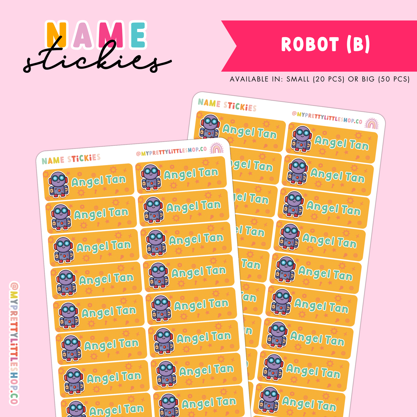 [BUNDLE OF 20] Name Stickies