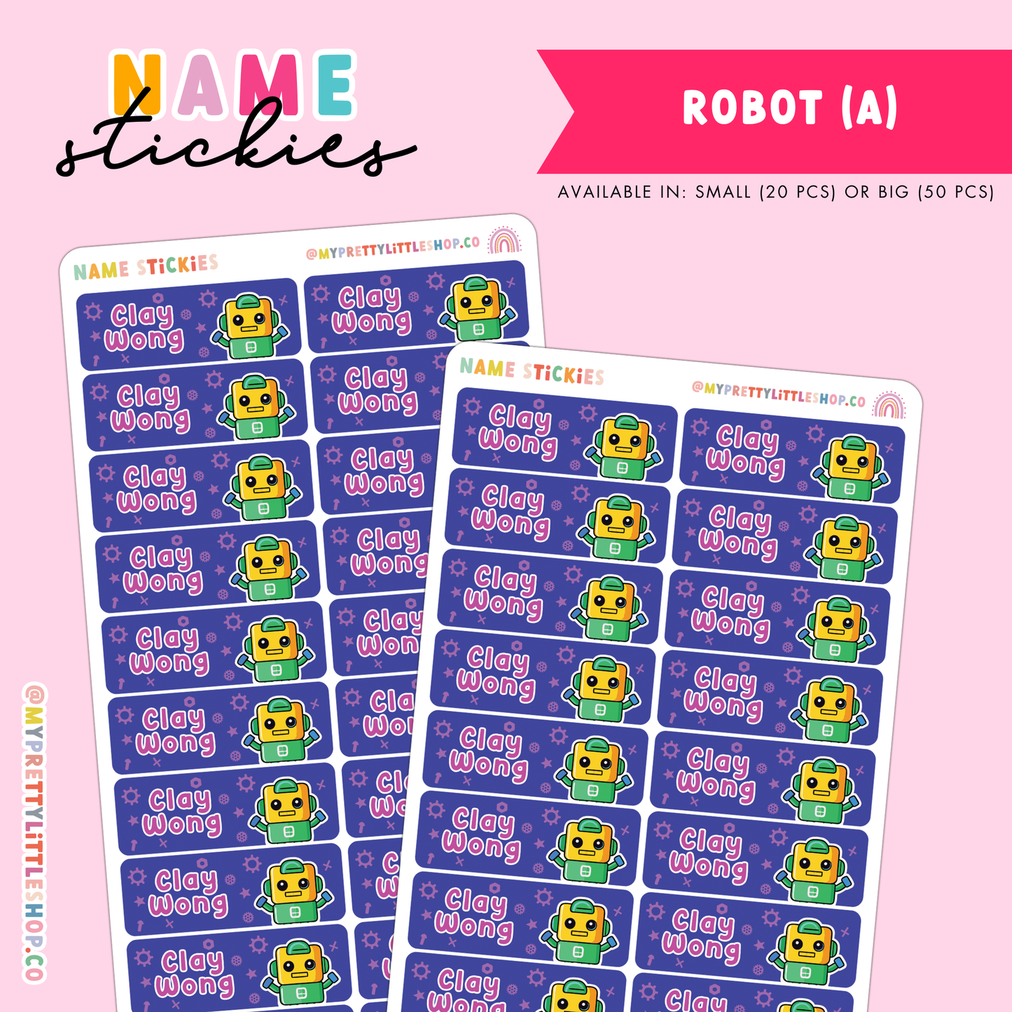 [BUNDLE OF 20] Name Stickies