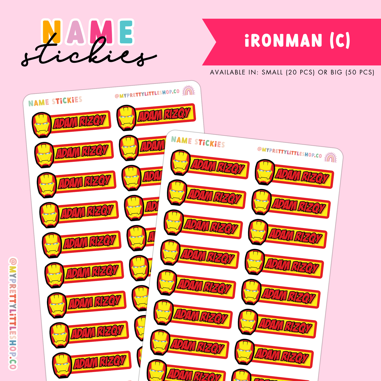 [BUNDLE OF 10] Name Stickies