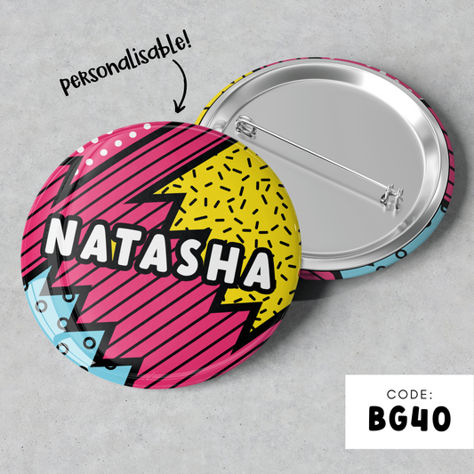PERSONALISABLE BADGE - BG40