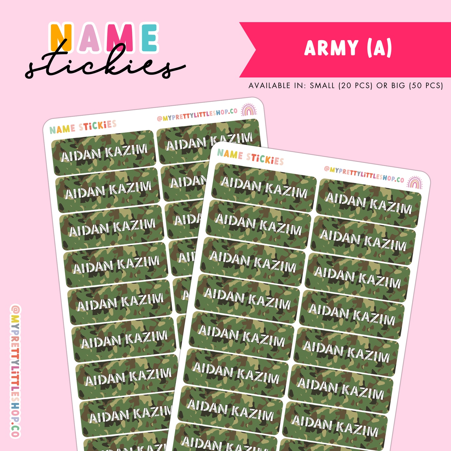 [BUNDLE OF 5] Name Stickies