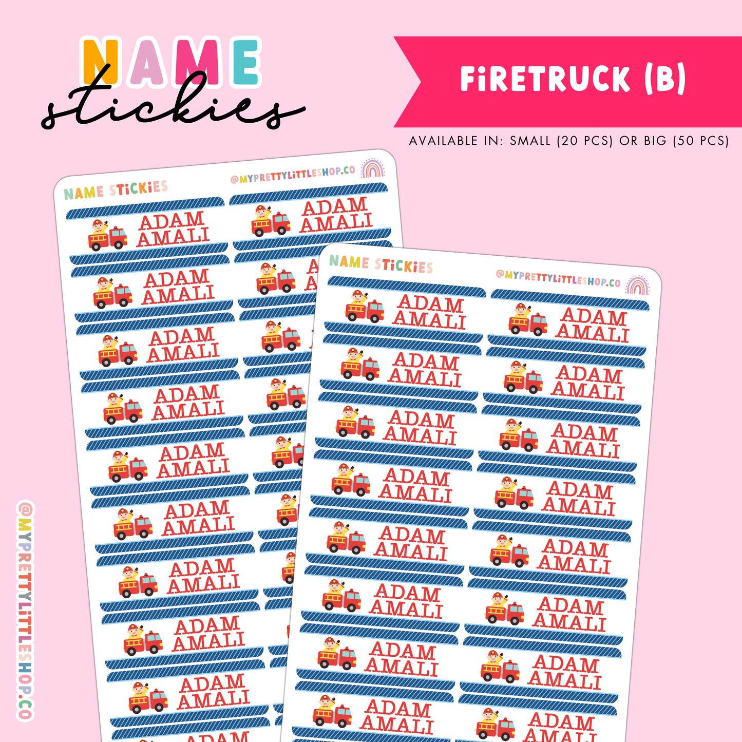[BUNDLE OF 20] Name Stickies