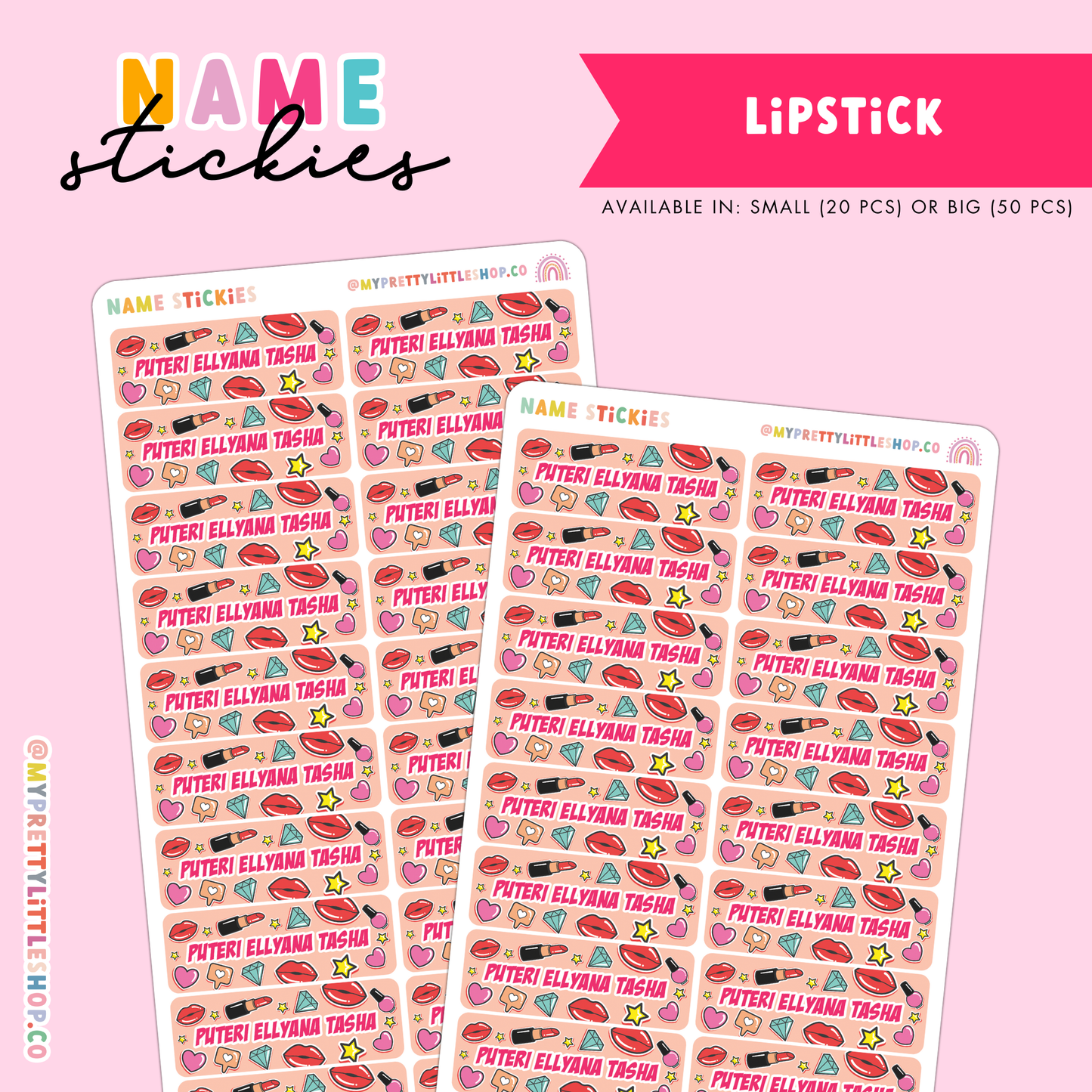 [BUNDLE OF 10] Name Stickies