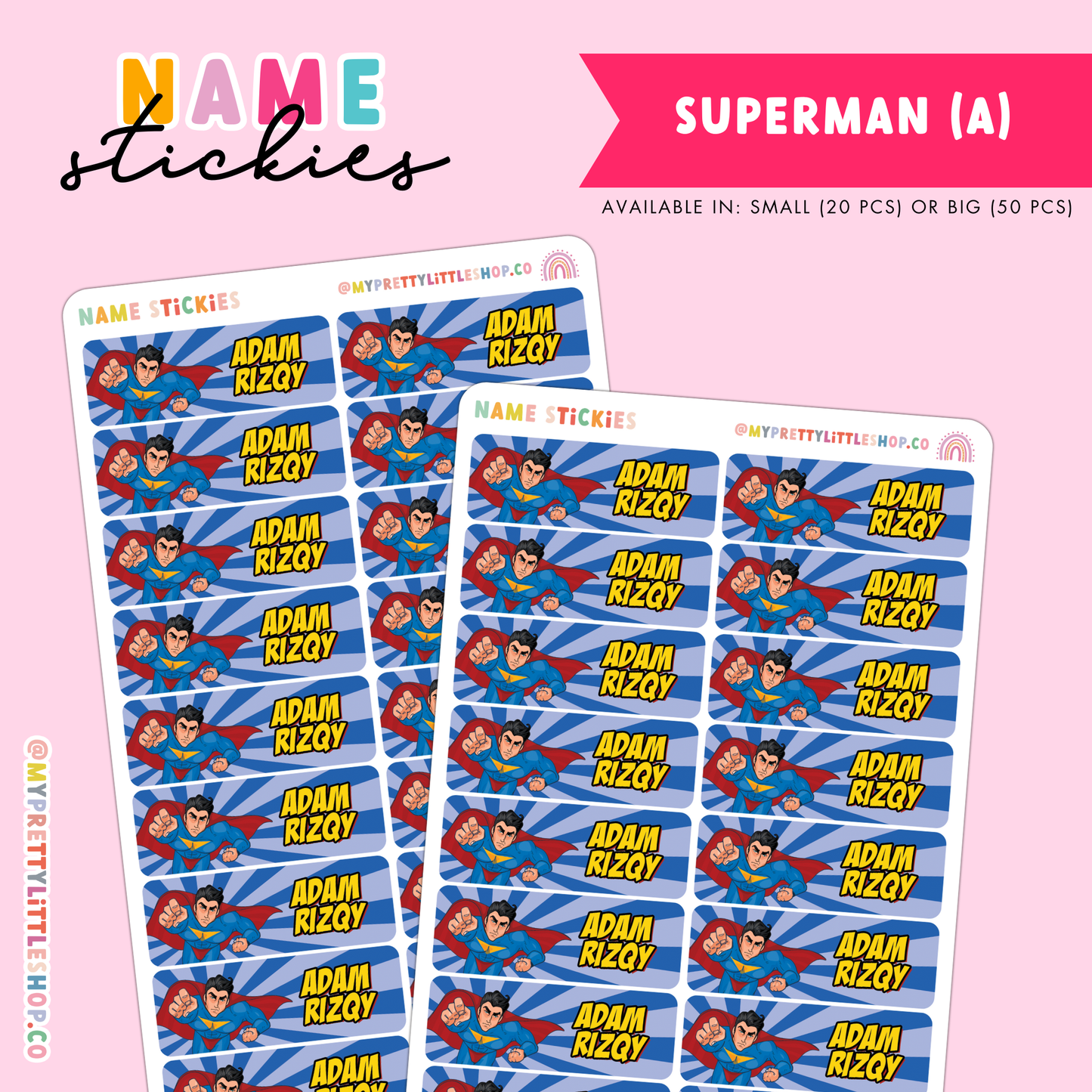 [BUNDLE OF 10] Name Stickies