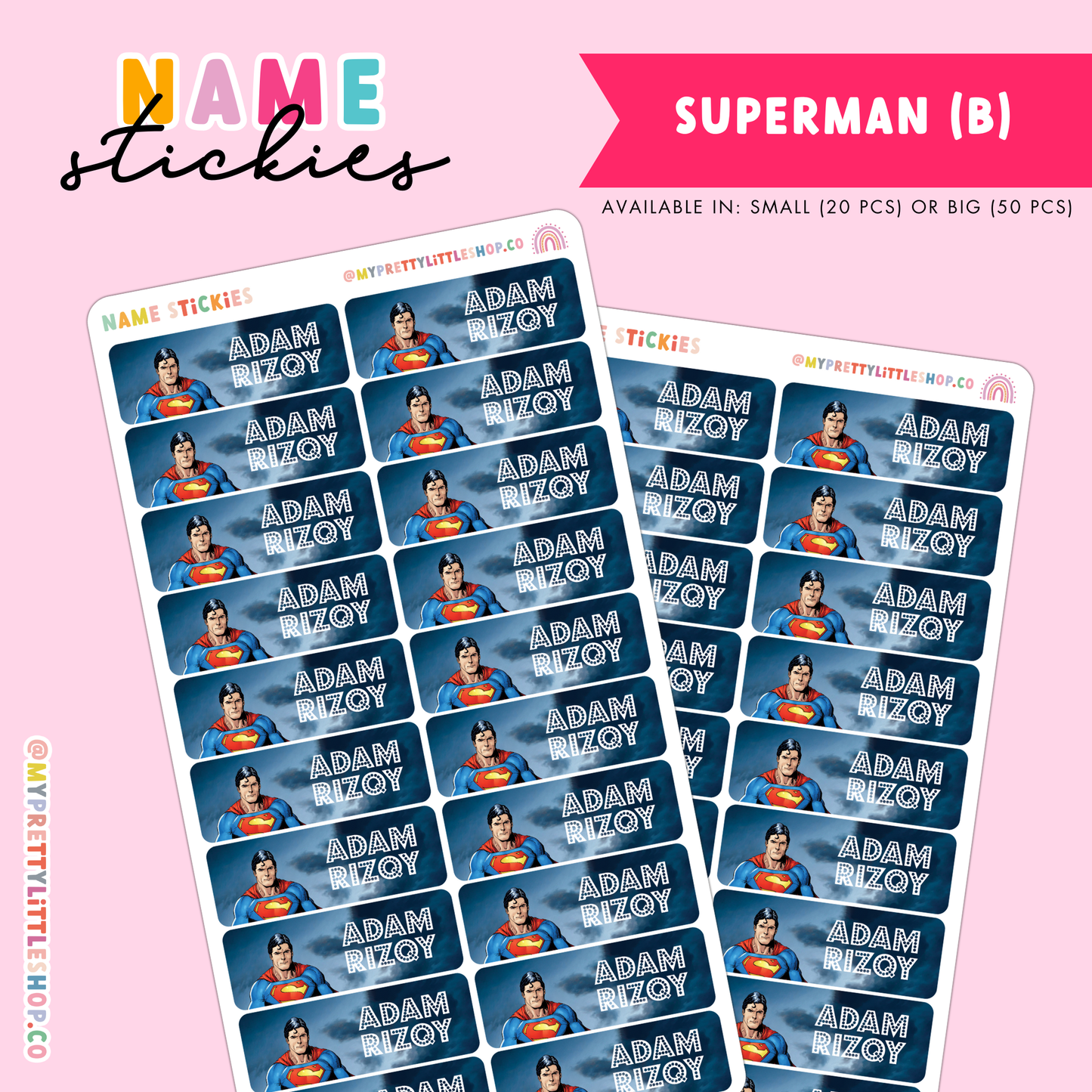 [BUNDLE OF 20] Name Stickies