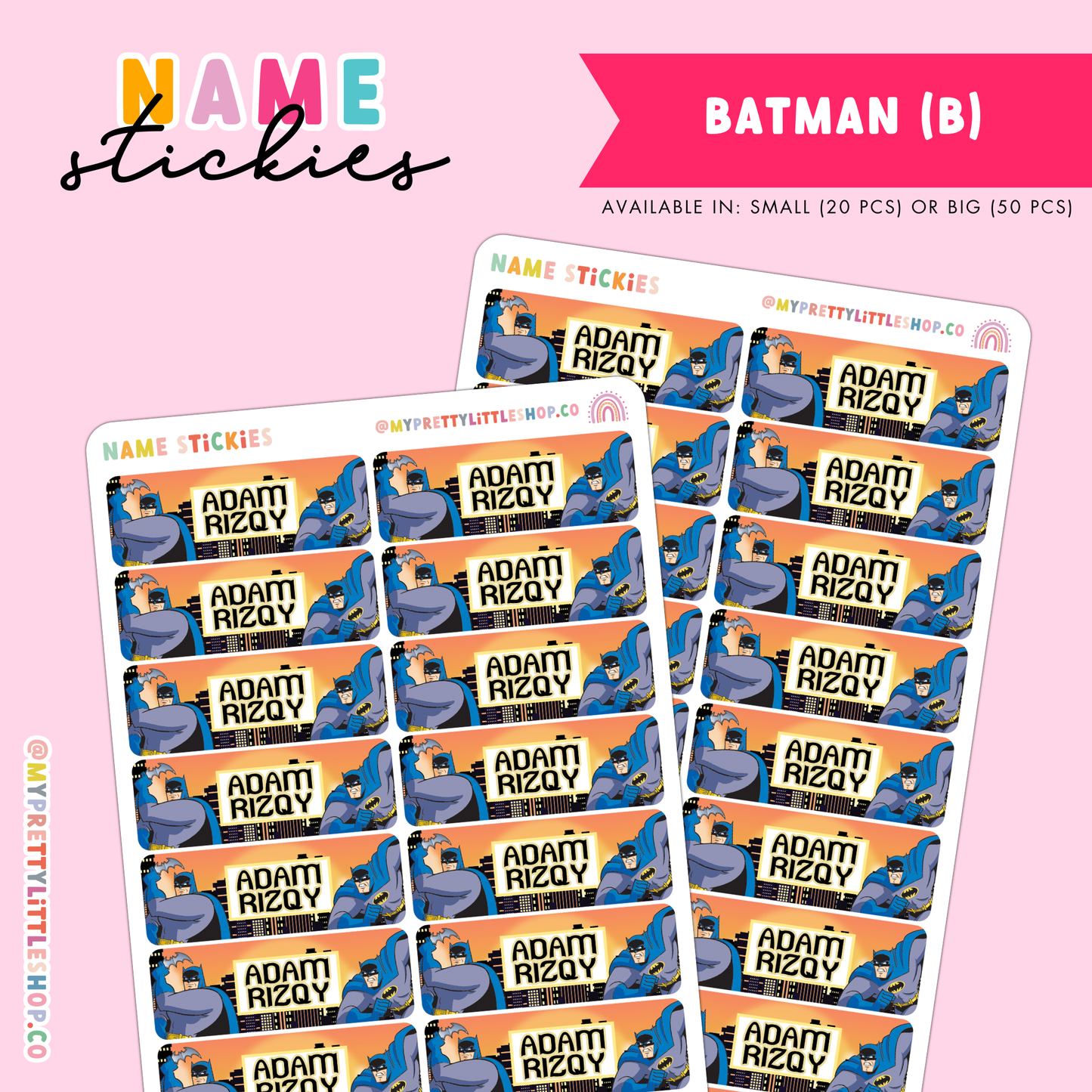 [BUNDLE OF 20] Name Stickies