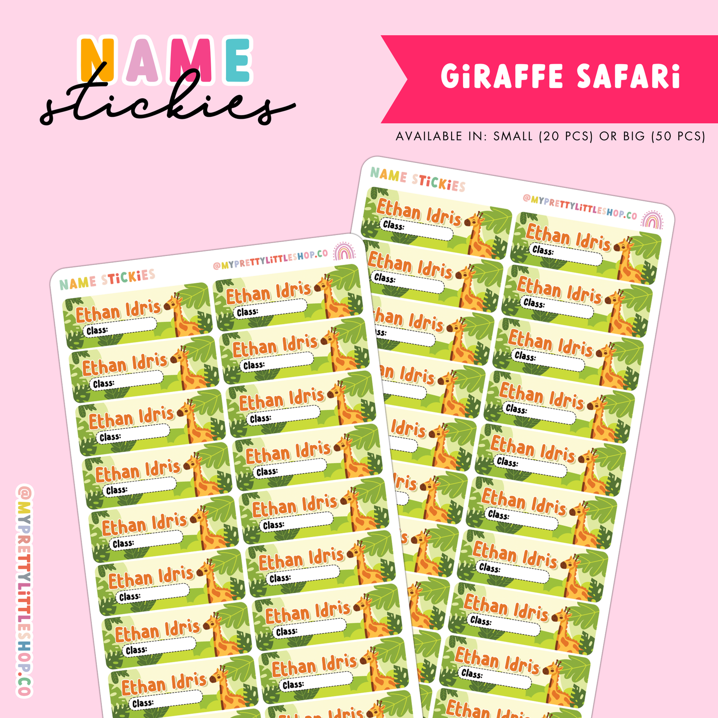[BUNDLE OF 20] Name Stickies