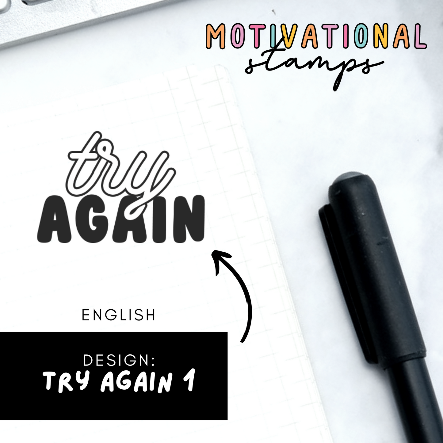 Try Again 1 -- Motivational Stamps