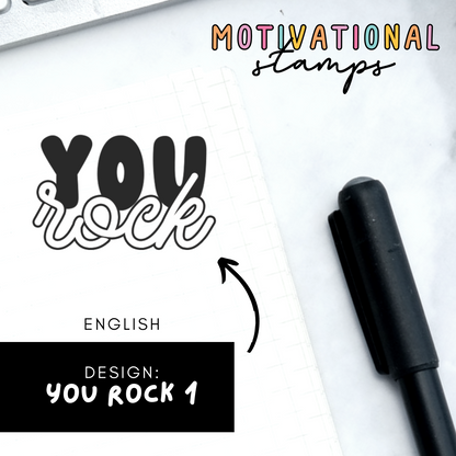 You Rock -- Motivational Stamps