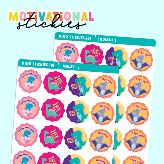 Dino (B) Motivational Stickies