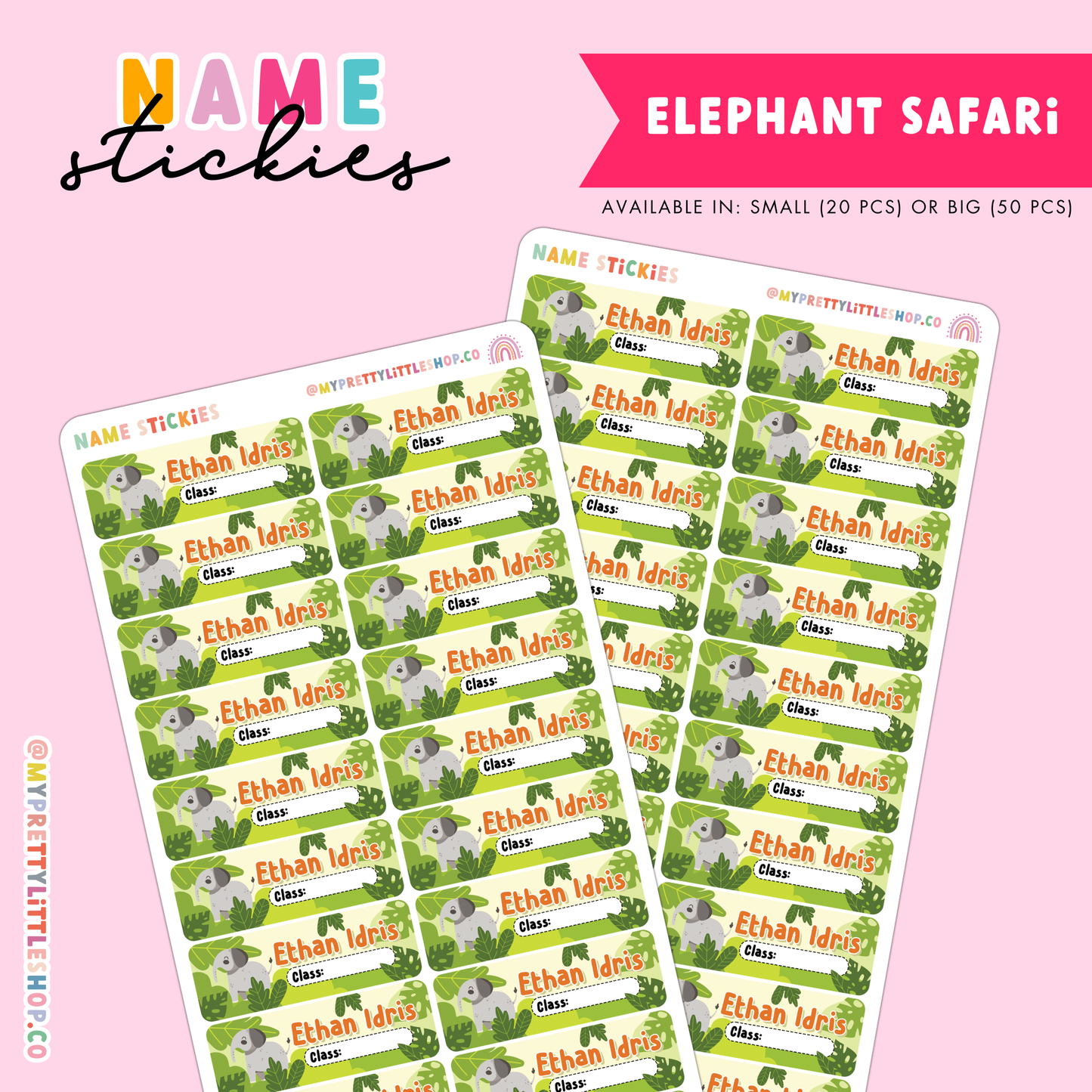 [BUNDLE OF 20] Name Stickies