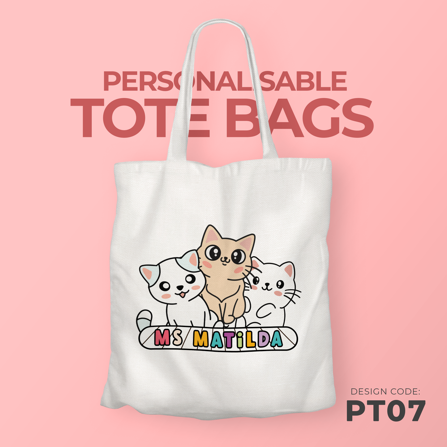 [BUNDLE OF 10] Personalisable Totes